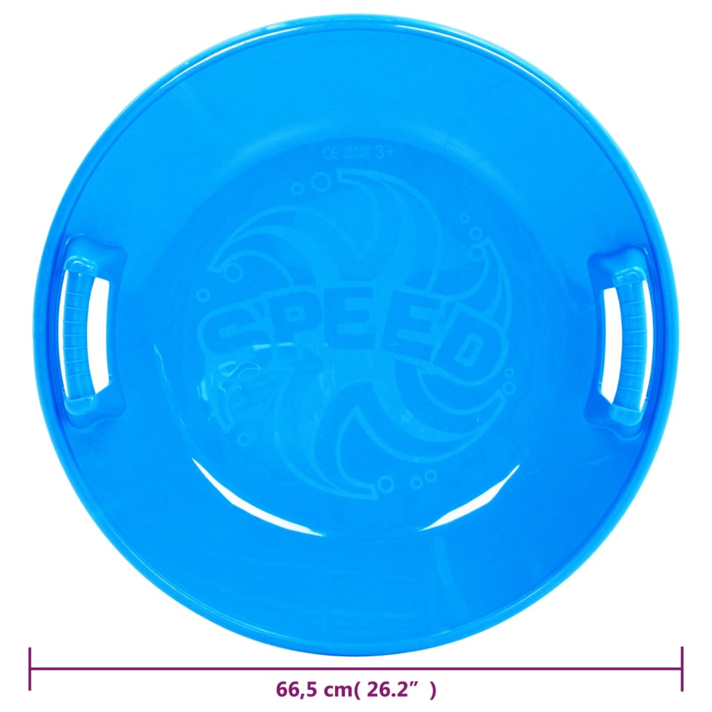 vidaXL Έλκηθρο Στρογγυλό Μπλε 66,5 εκ. από Πολυπροπυλένιο