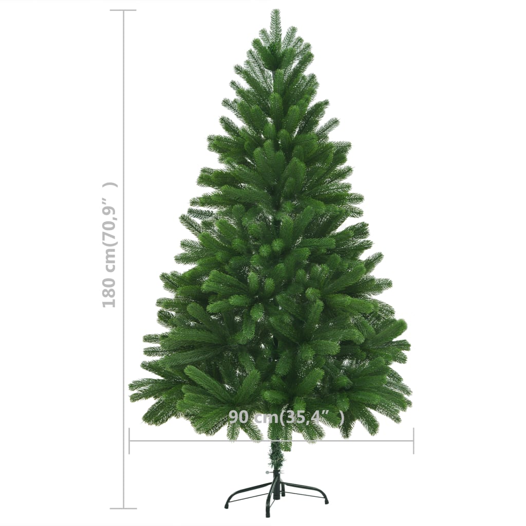 vidaXL Χριστουγεν Δέντρο Προφωτισμένο Τεχνητό Μπάλες Πράσινο 180 εκ.