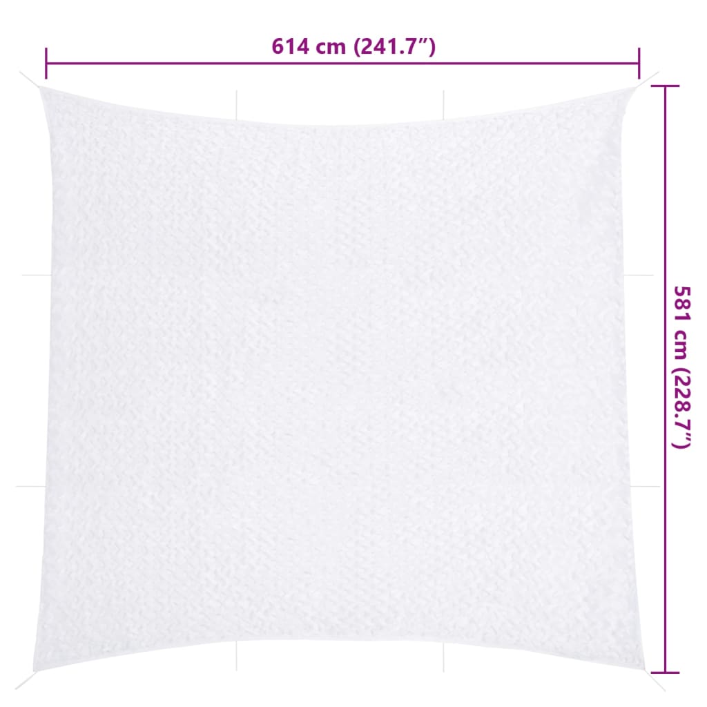 vidaXL Δίχτυ Σκίασης Παραλλαγής Λευκό 614x581 εκ. με Σάκο Αποθήκευσης