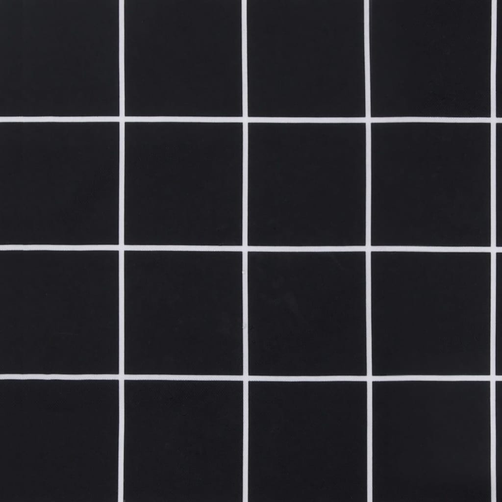 vidaXL Μαξιλάρια Καρέκλας 6 τεμ. Μαύρο Καρό 40 x 40 x 7 εκ. Υφασμάτινα