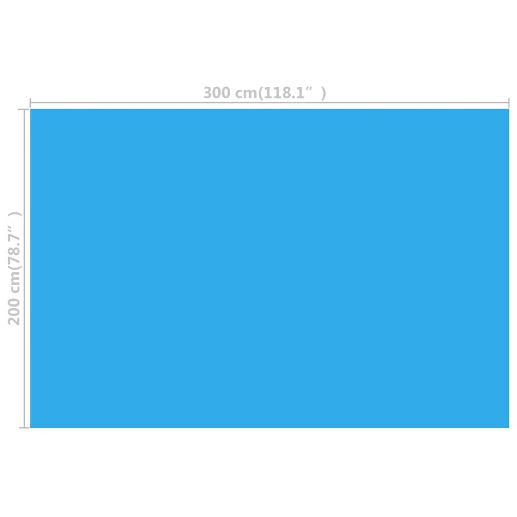 Κάλυμμα Πισίνας Ορθογώνιο Μπλε 300 x 200 εκ. από Πολυαιθυλένιο