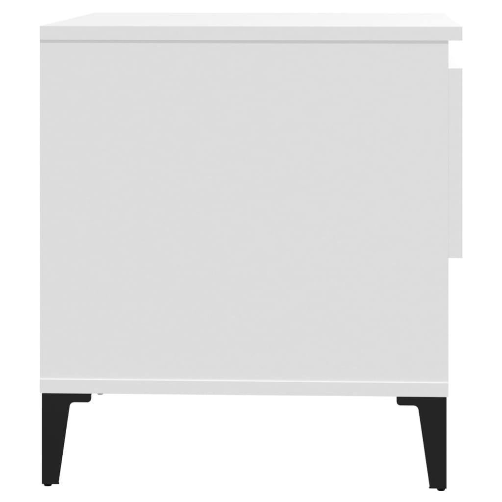 vidaXL Βοηθητικό Τραπέζι Λευκό 50 x 46 x 50 εκ. από Επεξεργασμένο Ξύλο