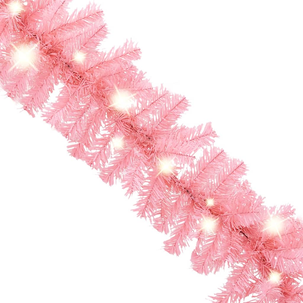 vidaXL Γιρλάντα Χριστουγεννιάτικη με Λαμπάκια LED Ροζ 10 μ.