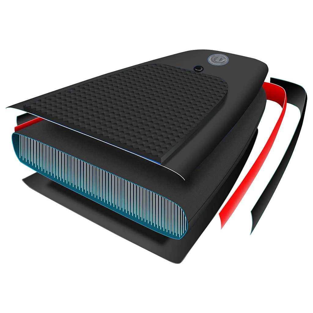 vidaXL Σανίδα SUP Φουσκωτή Σετ Μαύρη 300 x 76 x 10 εκ.