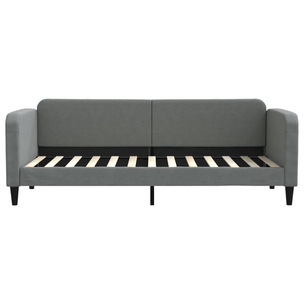 vidaXL Καναπές Κρεβάτι με Στρώμα Σκούρο Γκρι 80 x 200 εκ. Υφασμάτινο