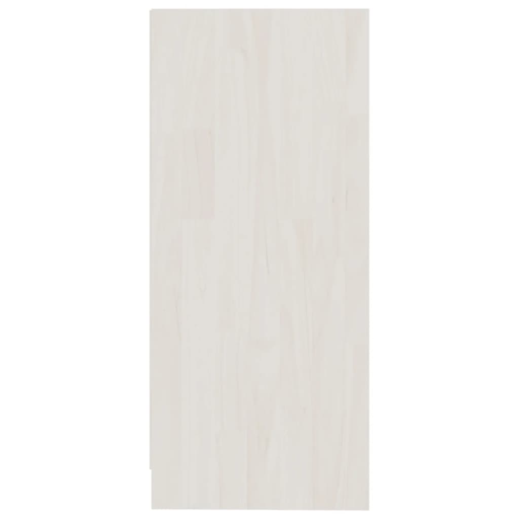 vidaXL Βοηθητικό Ντουλάπι Λευκό 35,5x33,5x76 εκ. από Μασίφ Ξύλο Πεύκου
