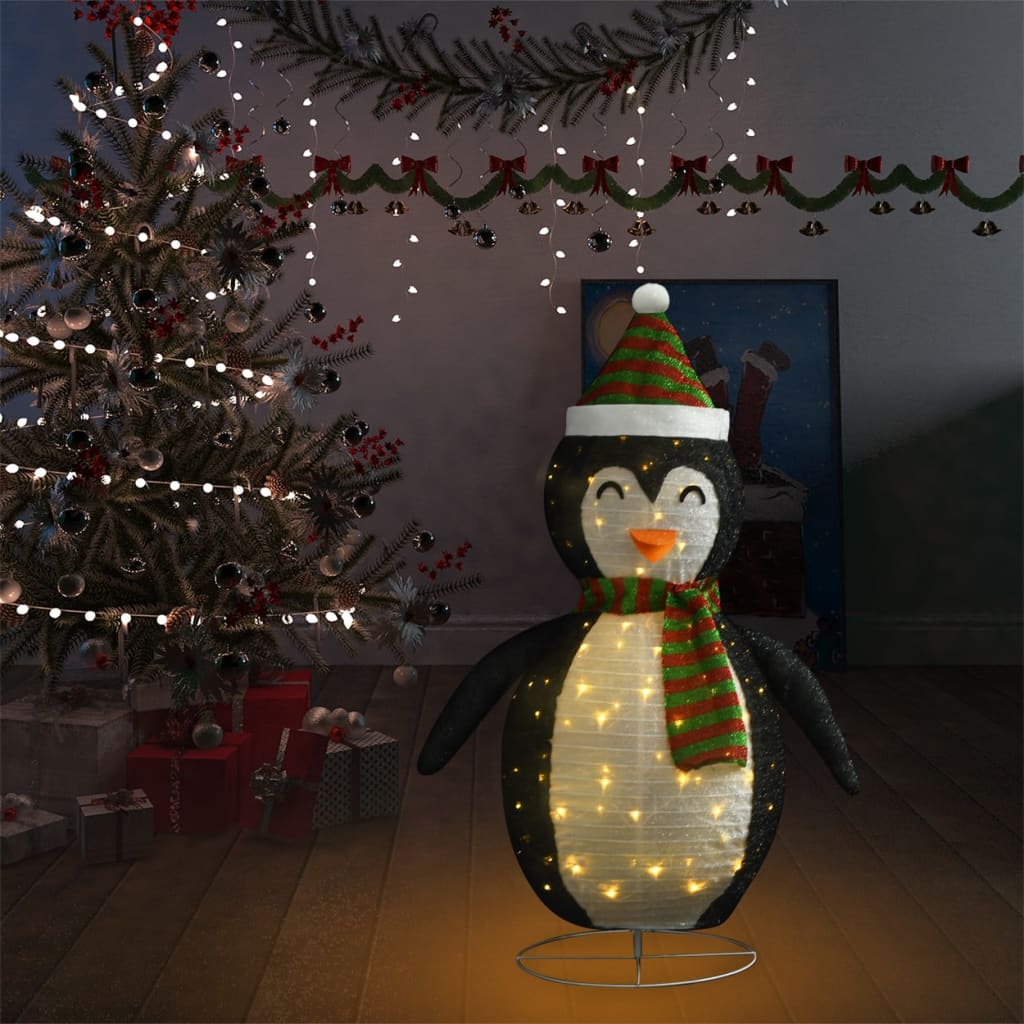 Πιγκουίνος Χριστουγεννιάτικη Φιγούρα LED 120 εκ. Πολυτελές Ύφασμα