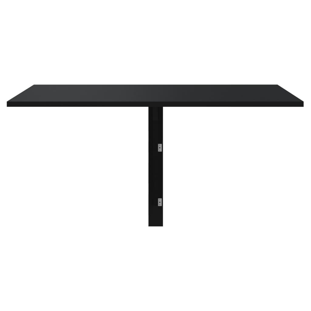 vidaXL Τραπέζι Τοίχου Πτυσσόμενο Μαύρο 100 x 60 x 56 εκ. Επεξεργ. Ξύλο