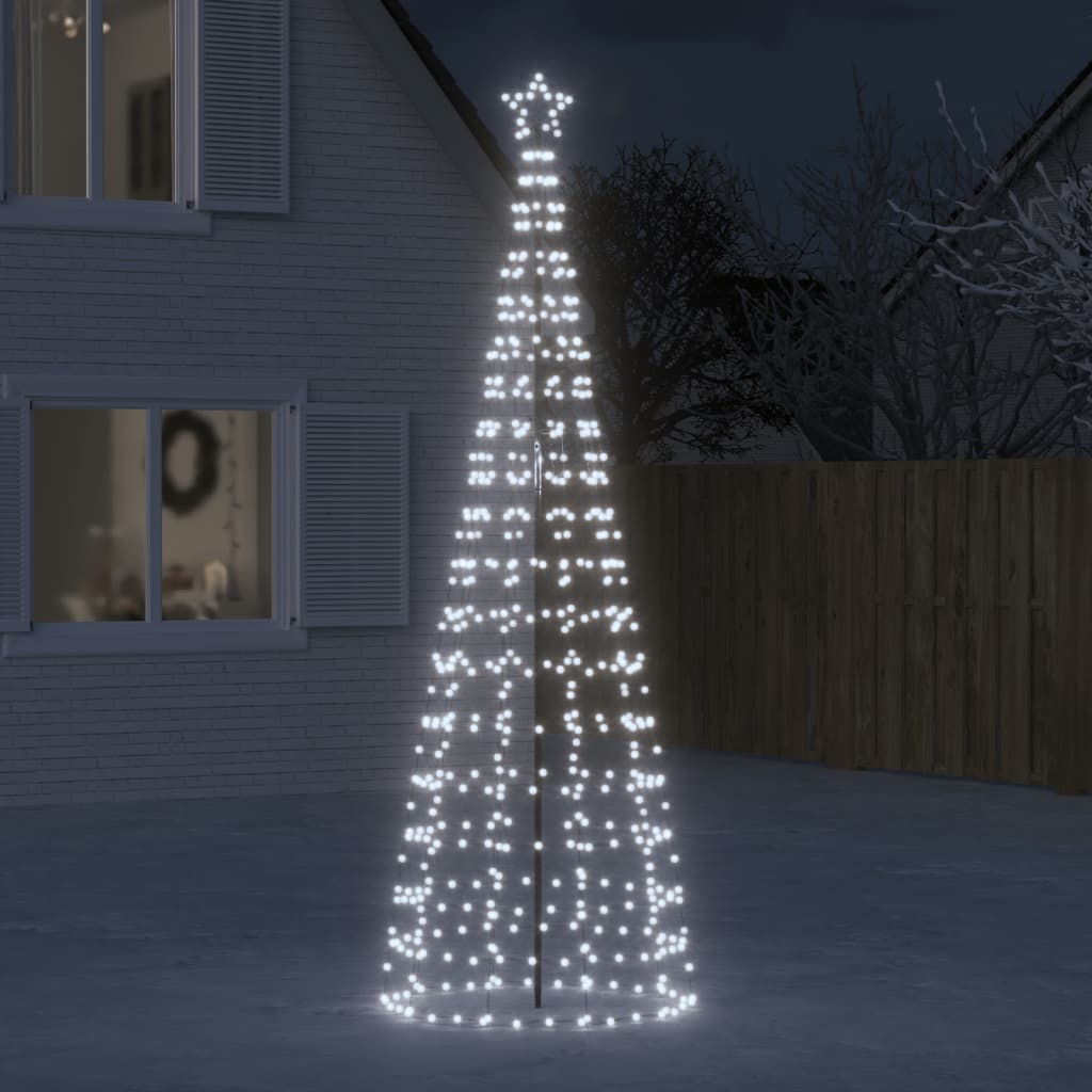 vidaXL Φωτιστικό Χριστουγ. Δέντρο Ακίδες 570 LED Ψυχρό Λευκό 300 εκ.