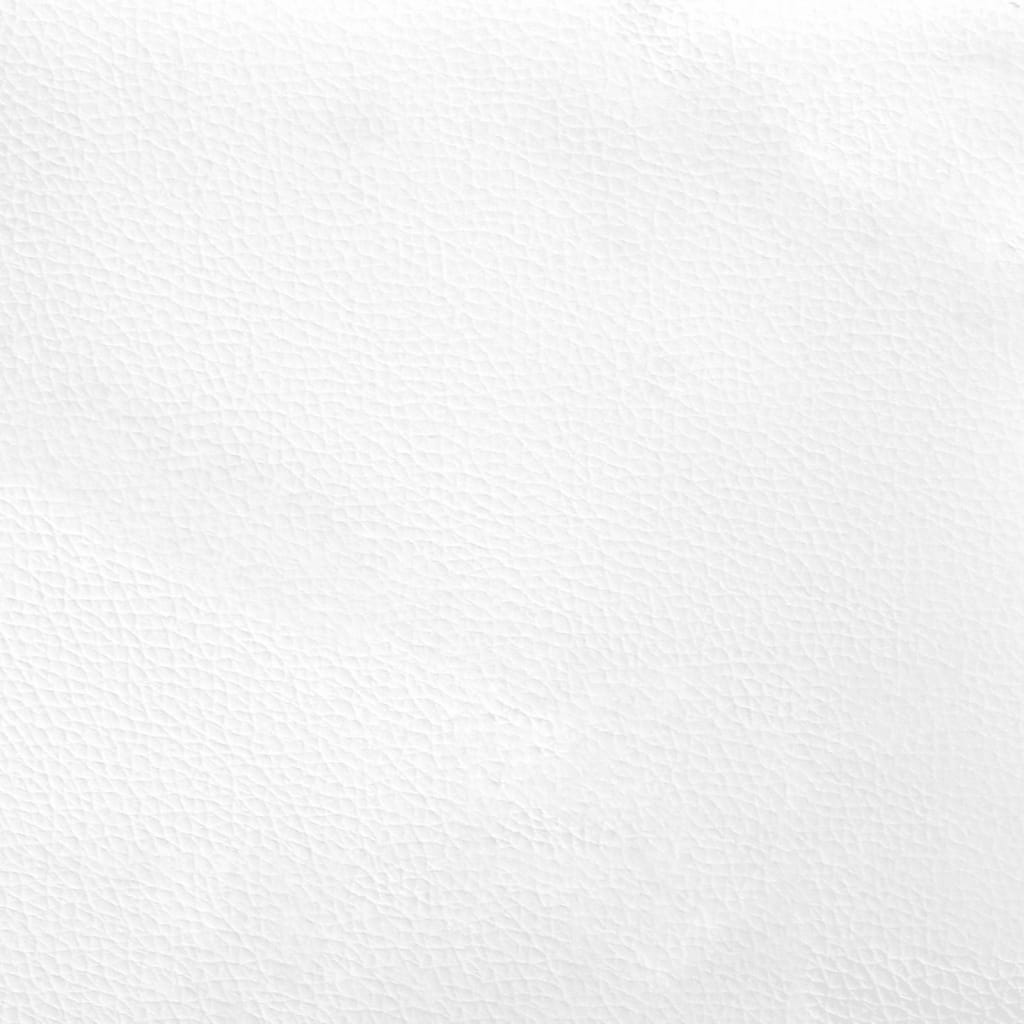 vidaXL Καναπές Κρεβάτι Συρόμενος Λευκός 90x200 εκ Συνθ. Δέρμα/Στρώματα