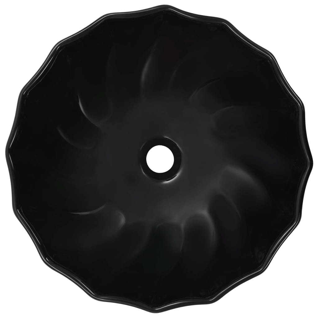 vidaXL Νιπτήρας Μαύρος 46 x 17 εκ. Κεραμικός