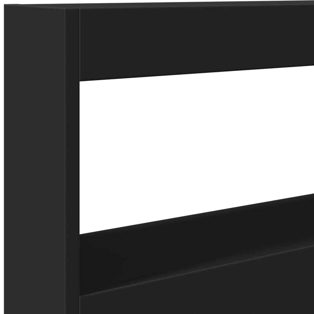 vidaXL Κεφαλάρι με Αποθηκευτικό Χώρο και LED Μαύρο 100 x 17 x 102 εκ.
