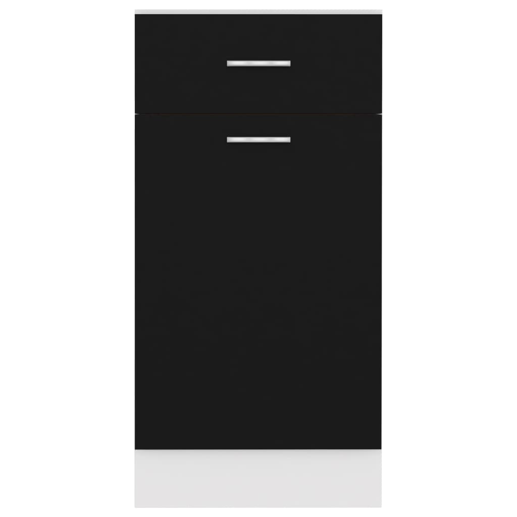 vidaXL Ντουλάπι με Συρτάρι Μαύρο 40x46x81,5 εκ. Μοριοσανίδα
