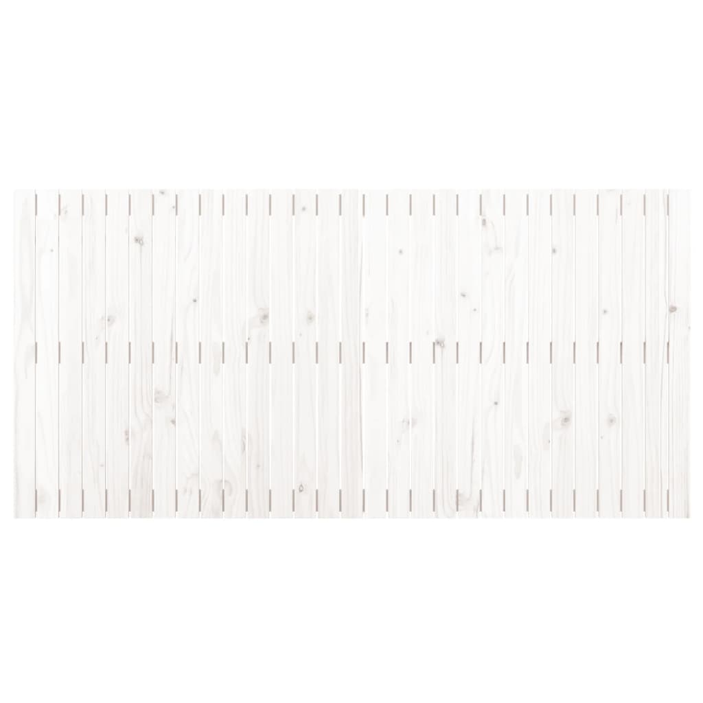 vidaXL Κεφαλάρι Τοίχου Λευκό 185x3x90 εκ. από Μασίφ Ξύλο Πεύκου
