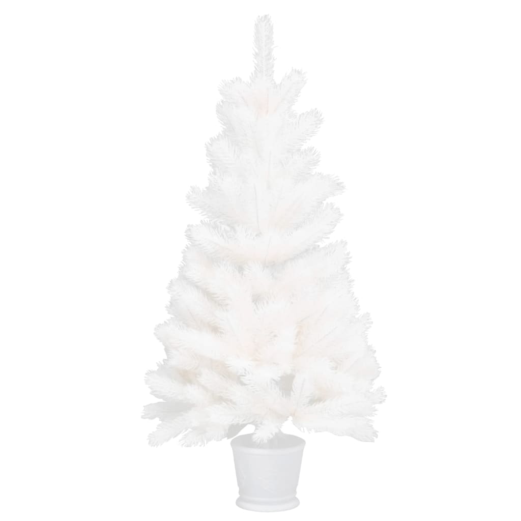 vidaXL Χριστουγεννιάτικο Δέντρο Τεχνητό Αληθοφανής Βελόνες Άσπρο 90εκ.