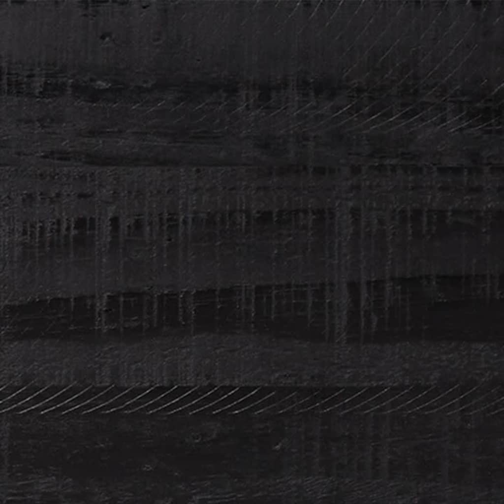 vidaXL Ντουλάπι Μαύρο 75 x 35 x 70 εκ. από Μασίφ Ξύλο Πεύκου
