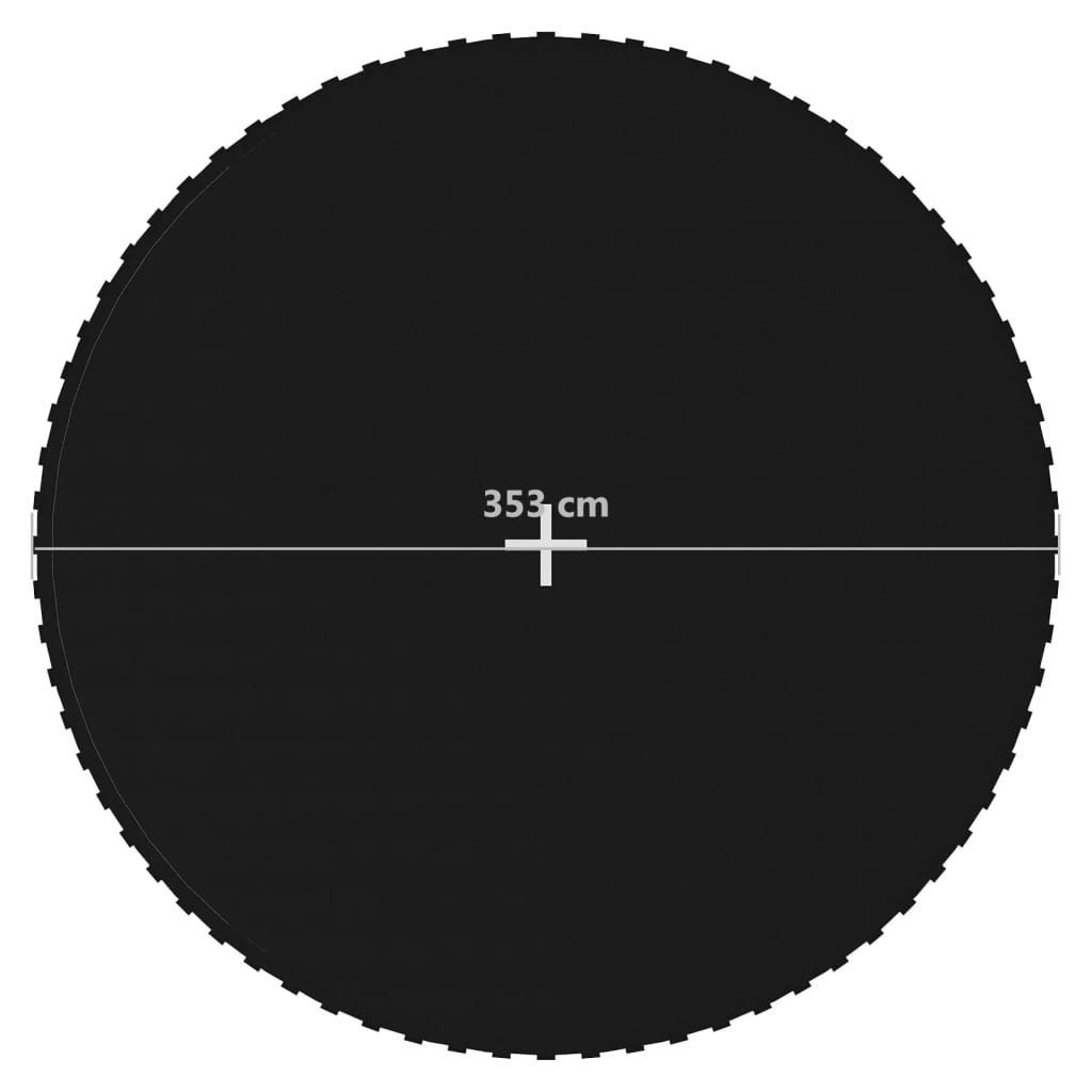 vidaXL Σεντόνι Αναπήδησης Μαύρο για Στρογγυλό Τραμπολίνο 3,96 μ.