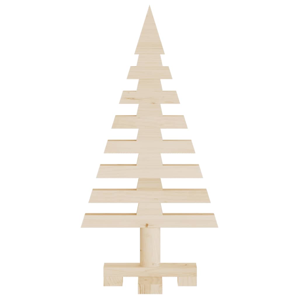 vidaXL Χριστουγεννιάτικο Δέντρο Ξύλινο Διακόσμηση 60 εκ. Μασίφ Πεύκο