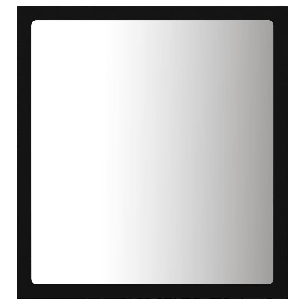 vidaXL Καθρέφτης Μπάνιου με LED Μαύρος 40 x 8,5 x 37 εκ. Ακρυλικός