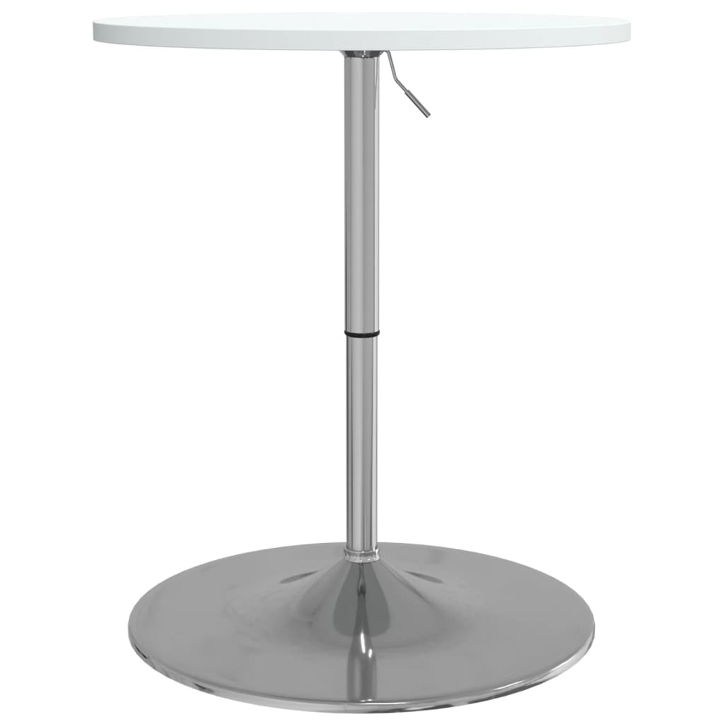 vidaXL Τραπέζι Μπαρ Λευκό 60x60x90 εκ. Επ. Ξύλο / Επιχρωμιωμένο Ατσάλι