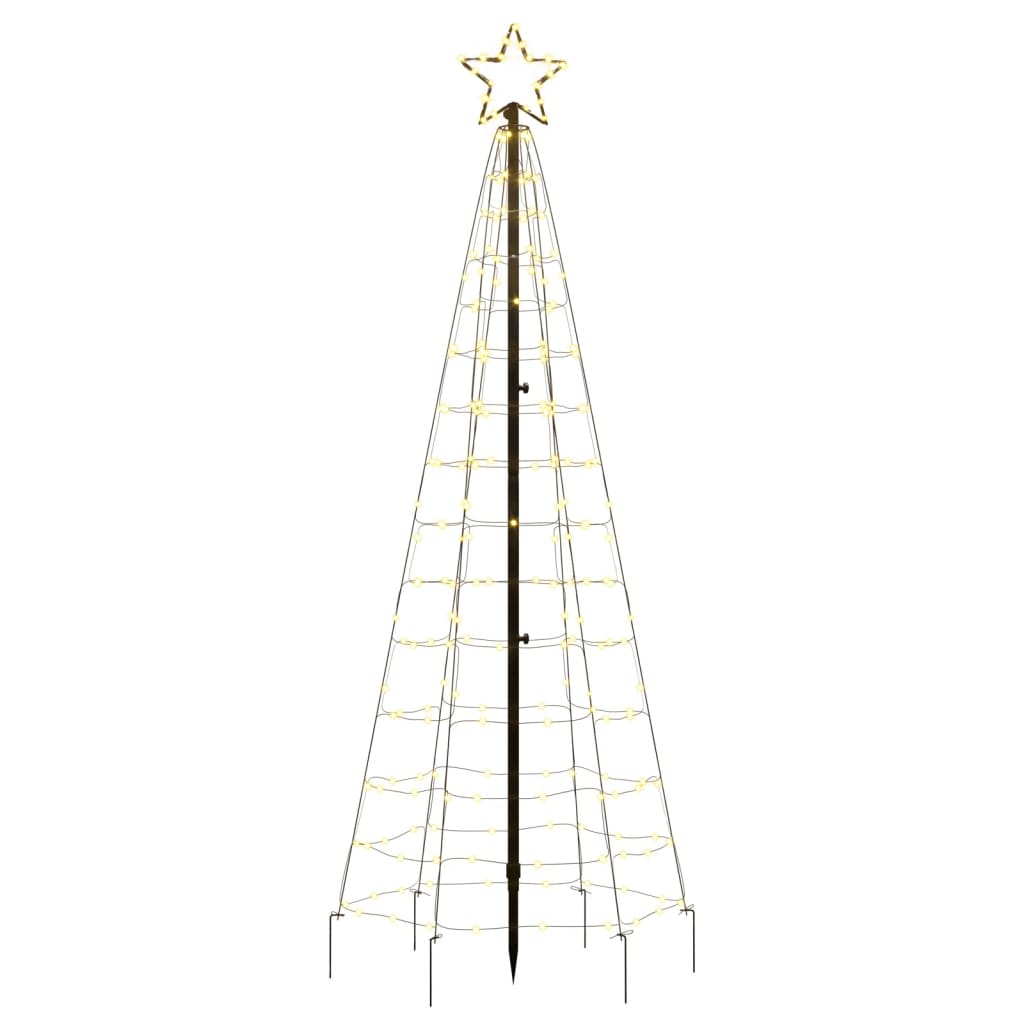 vidaXL Φωτιστικό Χριστουγ. Δέντρο Ακίδες 220 LED Θερμό Λευκό 180 εκ.