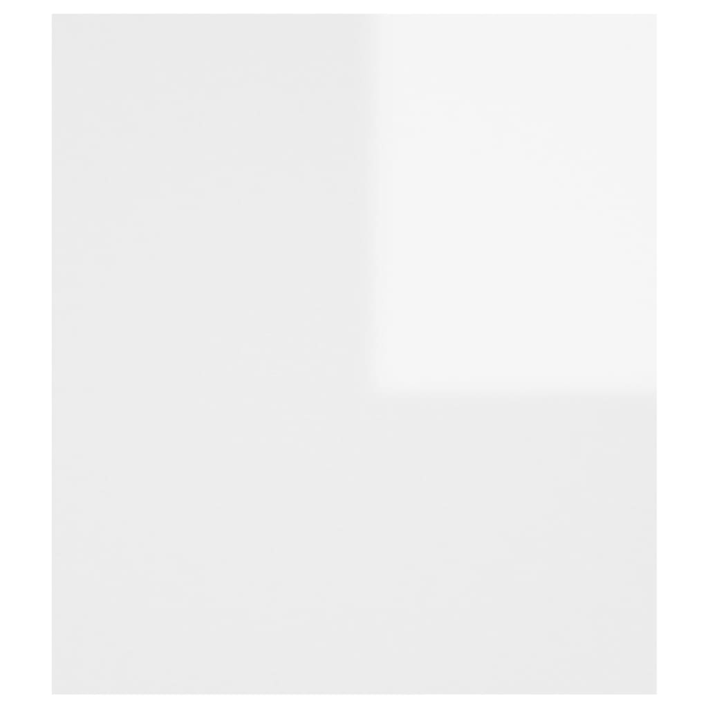 vidaXL Τραπέζι Βοηθητικό Γυαλιστερό Λευκό 60 x 40 x 45 εκ. Μοριοσανίδα