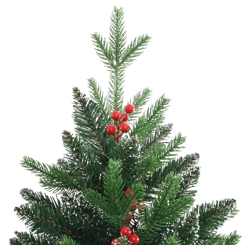 vidaXL Χριστουγεννιάτικο Δέντρο Τεχνητό Αρθρωτό με Κόκκινα Μούρα 180εκ