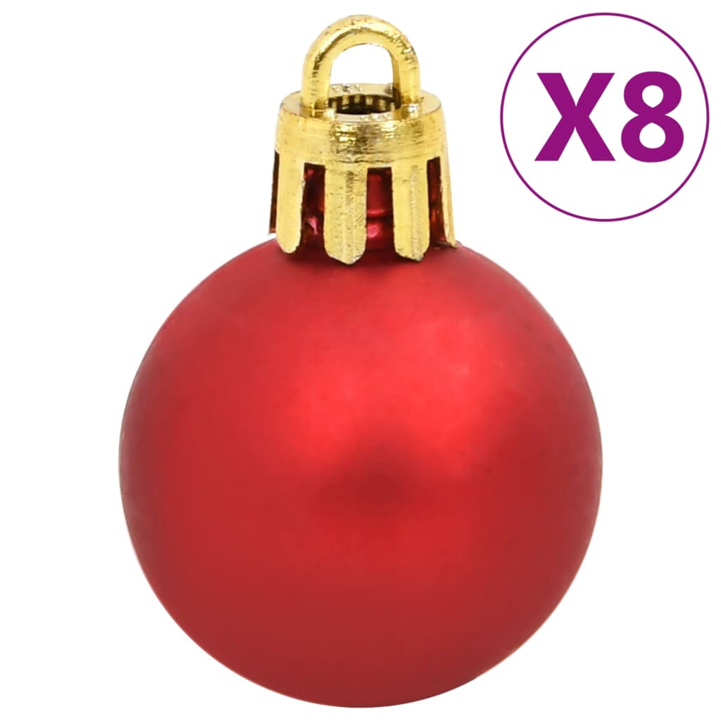 vidaXL Μπάλες Χριστουγεν. 112 τεμ. Κόκκινο/Πράσινο/Χρυσό Πολυστυρένιο