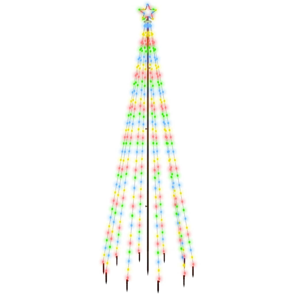 vidaXL Χριστουγεννιάτικο Δέντρο με Ακίδα 310 LED Πολύχρωμο 300 εκ.