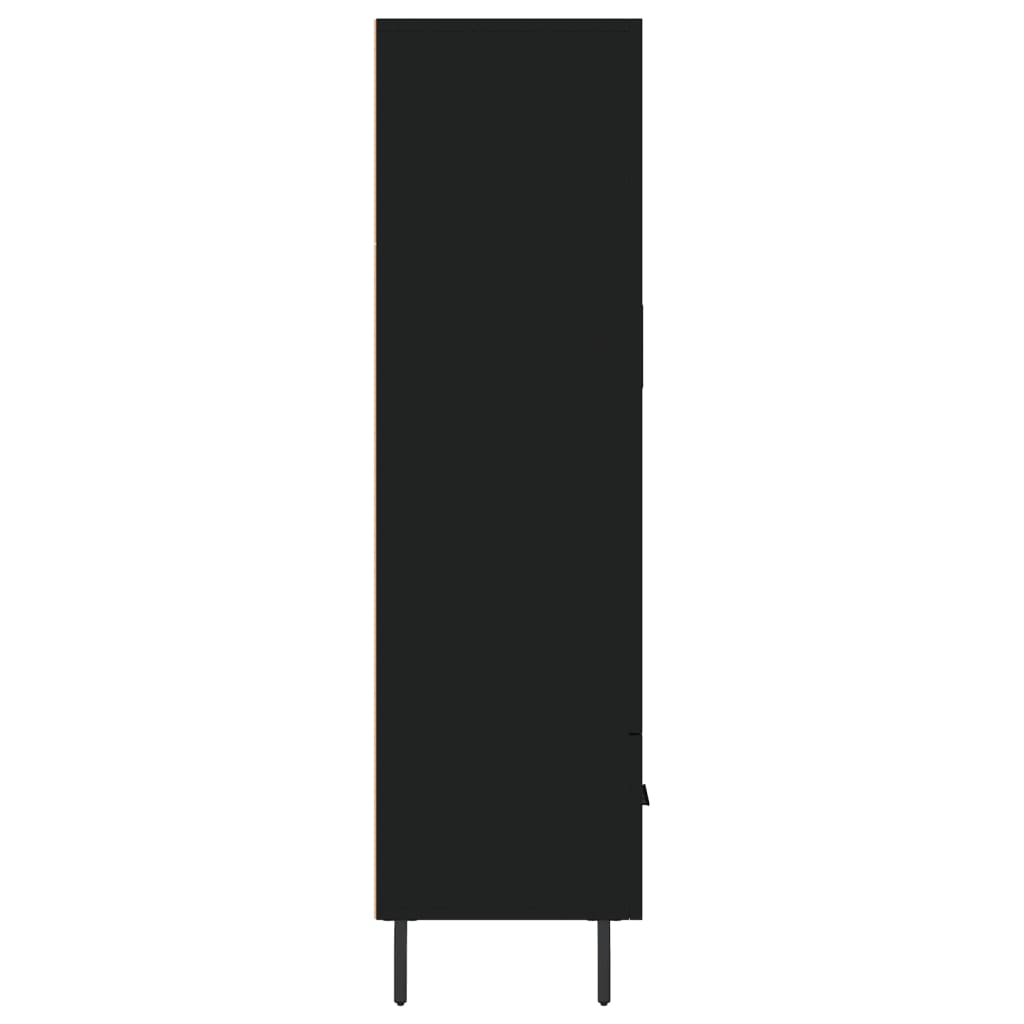 vidaXL Ντουλάπα Μαύρη 69,5 x 31 x 115 εκ. από Επεξεργασμένο Ξύλο