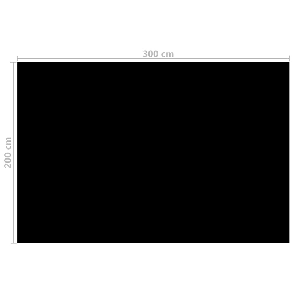 vidaXL Κάλυμμα Πισίνας Μαύρο 300 x 200 εκ. από Πολυαιθυλένιο
