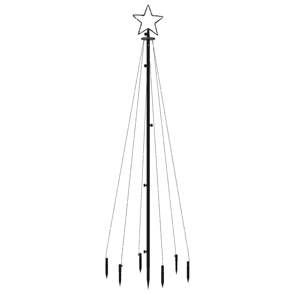 vidaXL Χριστουγεννιάτικο Δέντρο με Ακίδα 108 LED Θερμό Λευκό 180 εκ.
