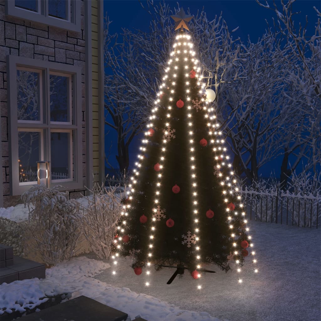 vidaXL Χριστουγεννιάτικα Λαμπάκια Χταπόδι 300 LED Ψυχρό Λευκό 250 εκ.