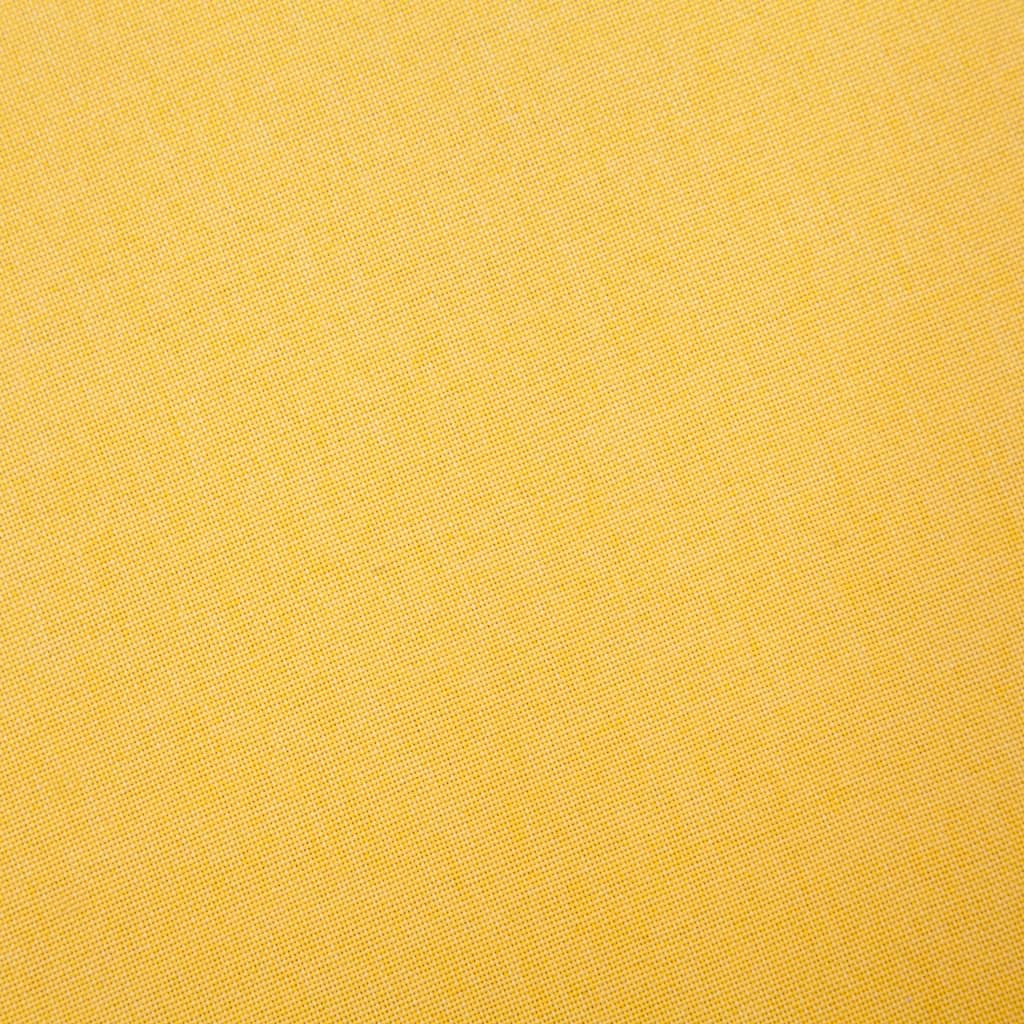 vidaXL Καναπές Τριθέσιος Κίτρινος Υφασμάτινος