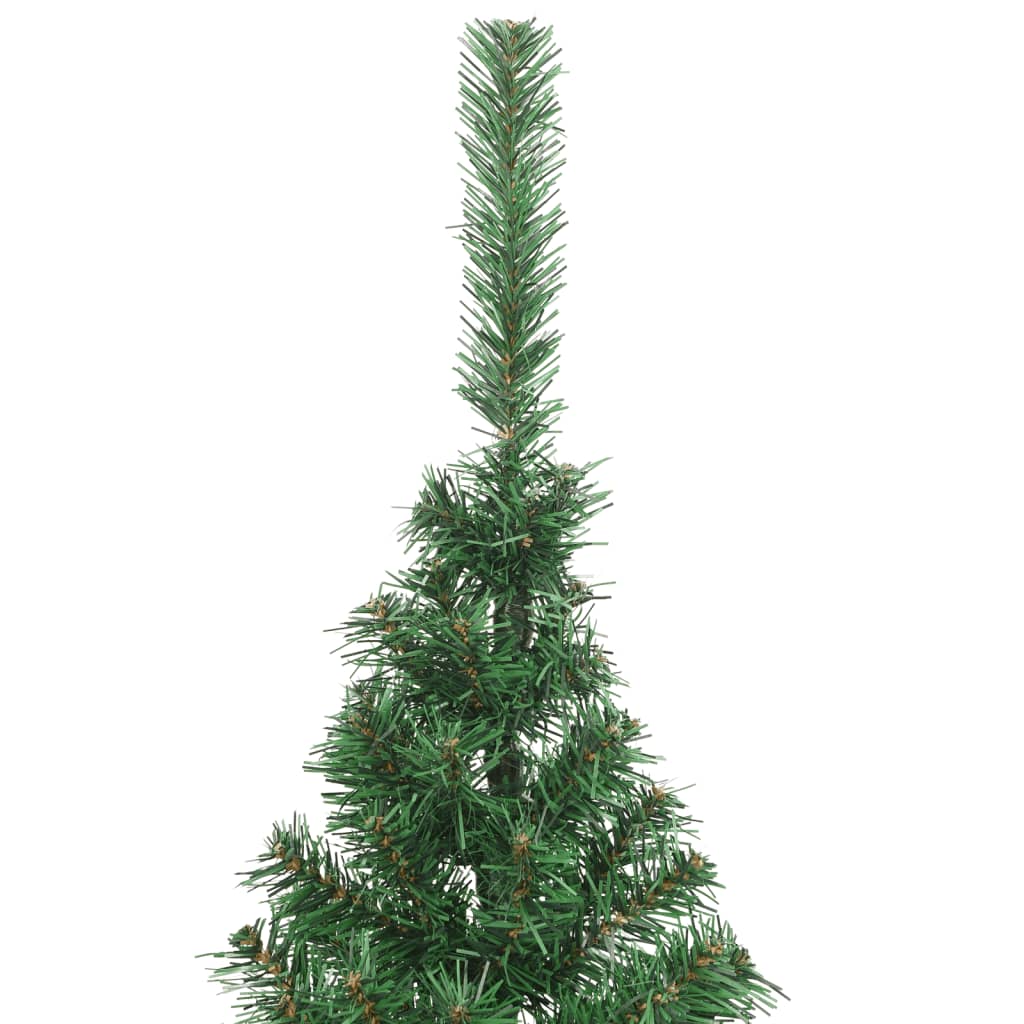 vidaXL Χριστουγεννιάτικο Δέντρο Τεχνητό Μισό Βάση Πράσινη 210 εκ. PVC