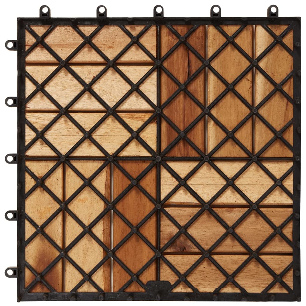 Πλακάκια Deck 10 τεμ. 30 x 30 εκ. από Ξύλο Ακακίας
