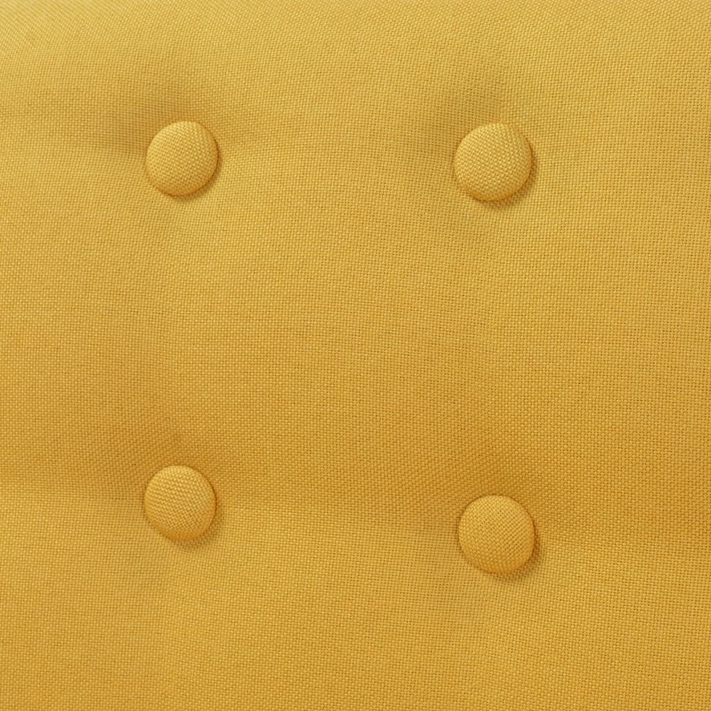 vidaXL Πολυθρόνα Κίτρινη Υφασμάτινη
