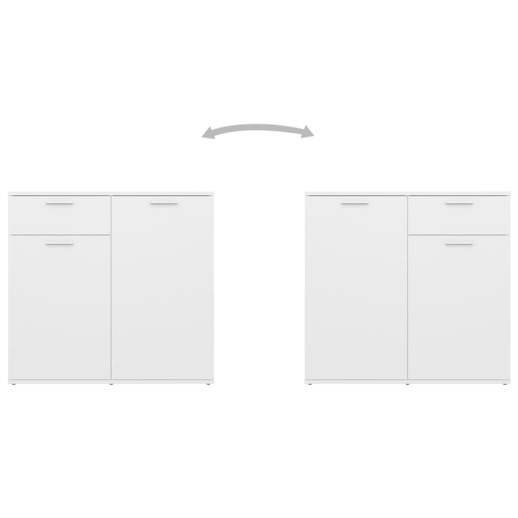vidaXL Μπουφές Λευκός 160 x 36 x 75 εκ. από Μοριοσανίδα (2x805770)
