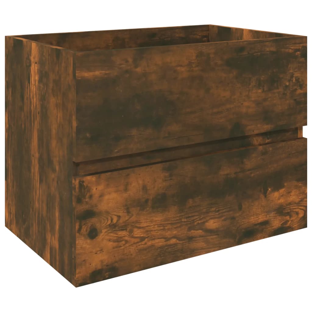 vidaXL Ντουλάπι Νιπτήρα Καπνιστή Δρυς 60x38,5x45 εκ. από Επεξεργ. Ξύλο