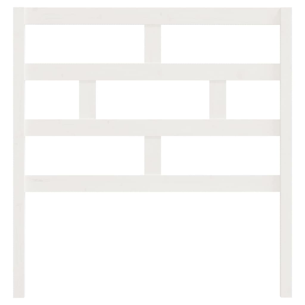vidaXL Κεφαλάρι κρεβατιού Λευκό 106x4x100 εκ. από Μασίφ Ξύλο Πεύκου