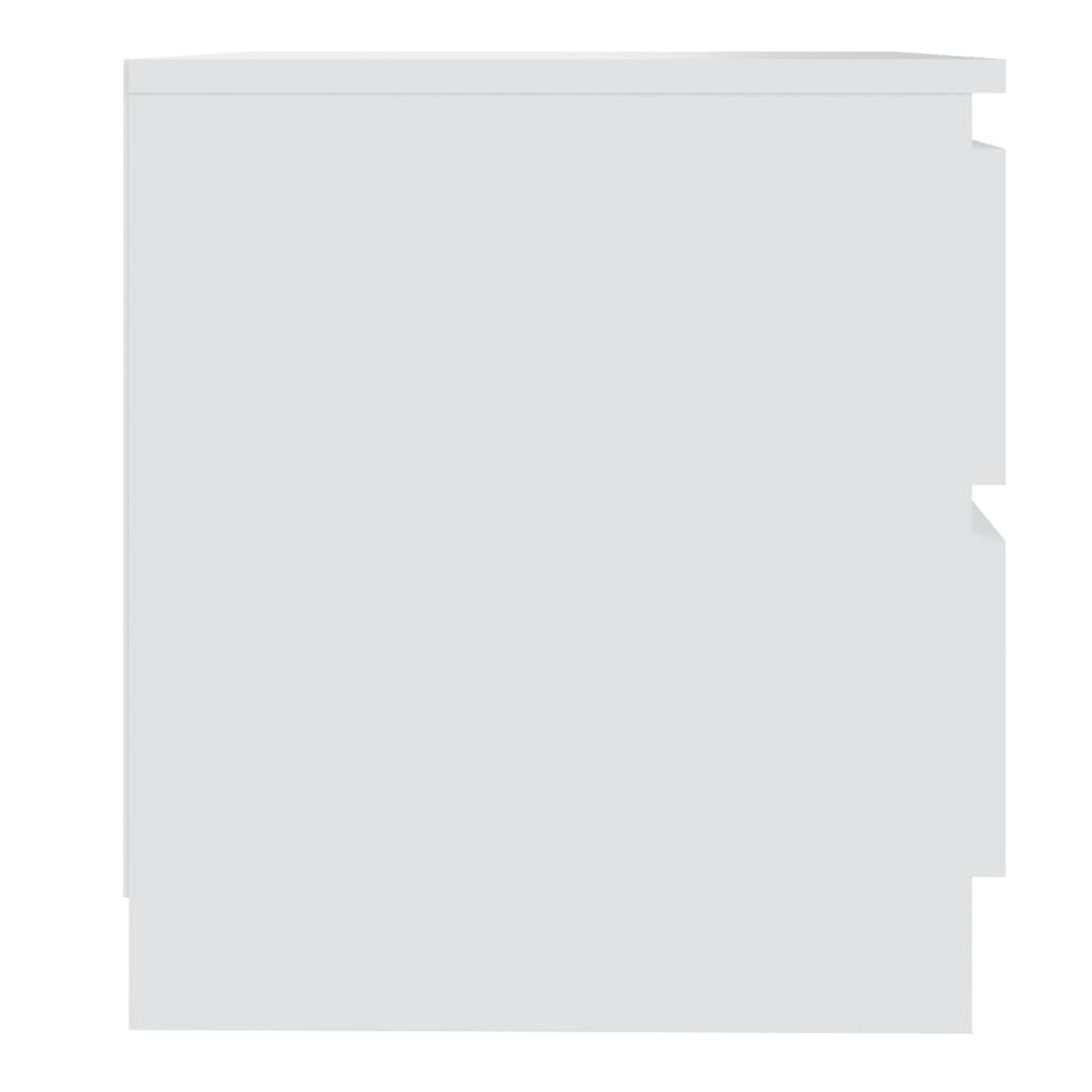 vidaXL Κομοδίνα 2 τεμ. Λευκά 50 x 39 x 43,5 εκ. από Μοριοσανίδα
