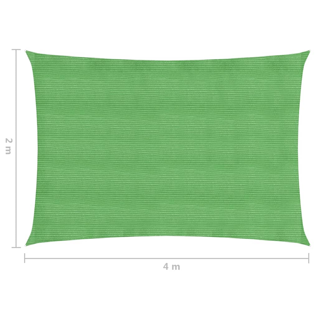 vidaXL Πανί Σκίασης Ανοιχτό Πράσινο 2 x 4 μ. από HDPE 160 γρ./μ²