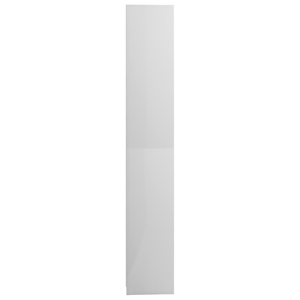 vidaXL Στήλη Μπάνιου Γυαλιστερό Λευκό 30 x 30 x 183,5 εκ. Μοριοσανίδα