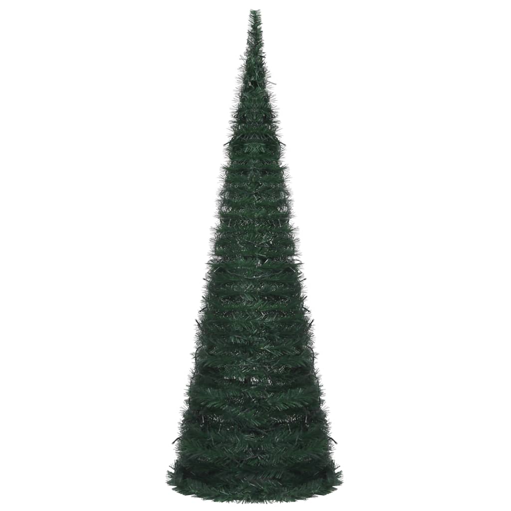vidaXL Χριστουγεννιάτικο Δέντρο Pop-Up Προφωτισμένο Πράσινο 180 εκ.