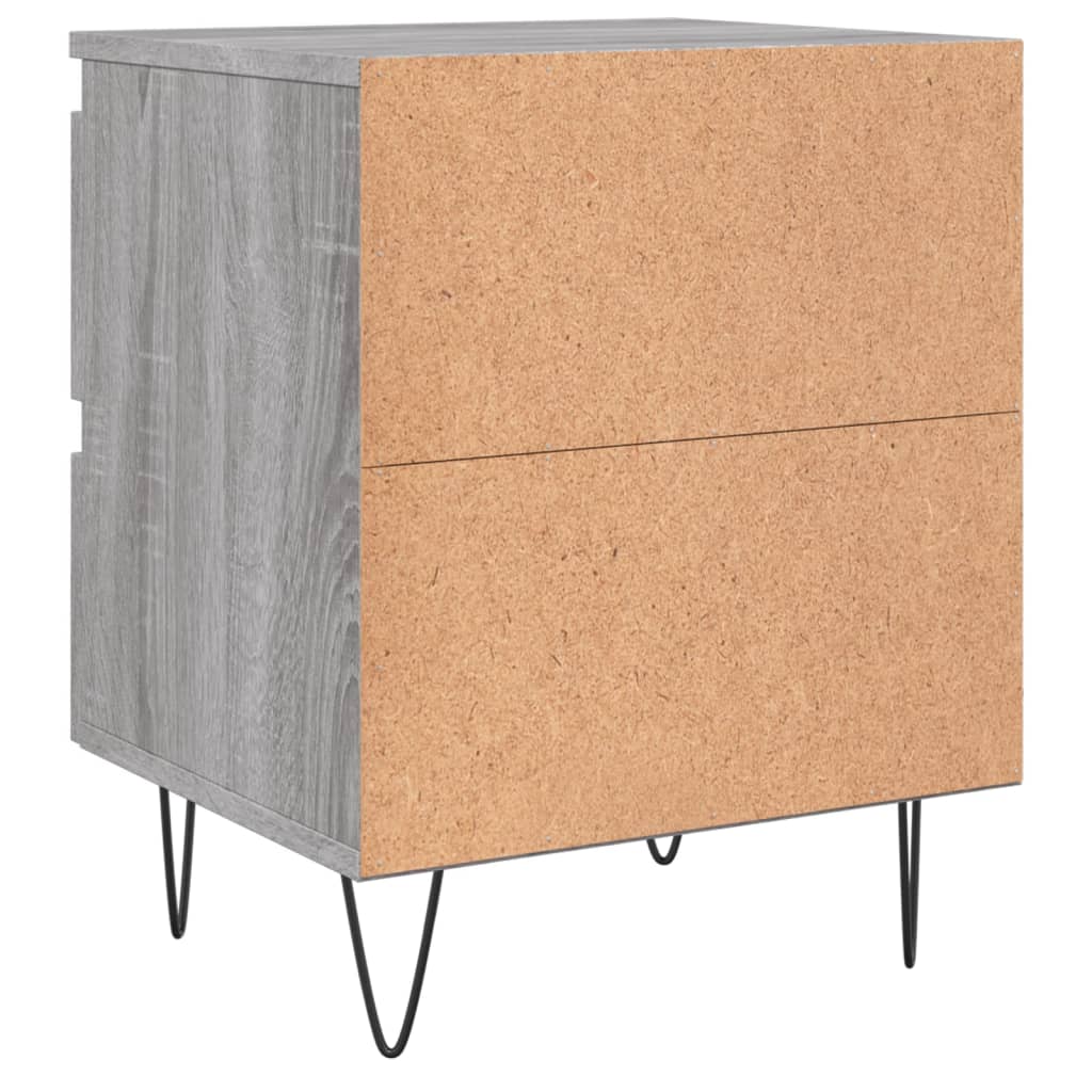 vidaXL Κομοδίνο Γκρι Sonoma 40 x 35 x 50 εκ. από Επεξεργασμένο Ξύλο