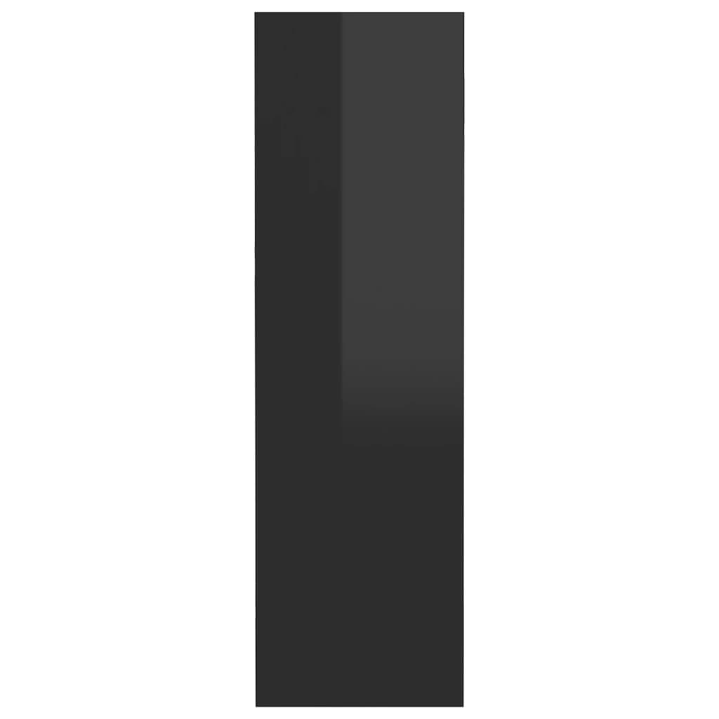 vidaXL Παπουτσοθήκη Τοίχου Γυαλιστερή Μαύρη 80x18x60εκ από Μοριοσανίδα