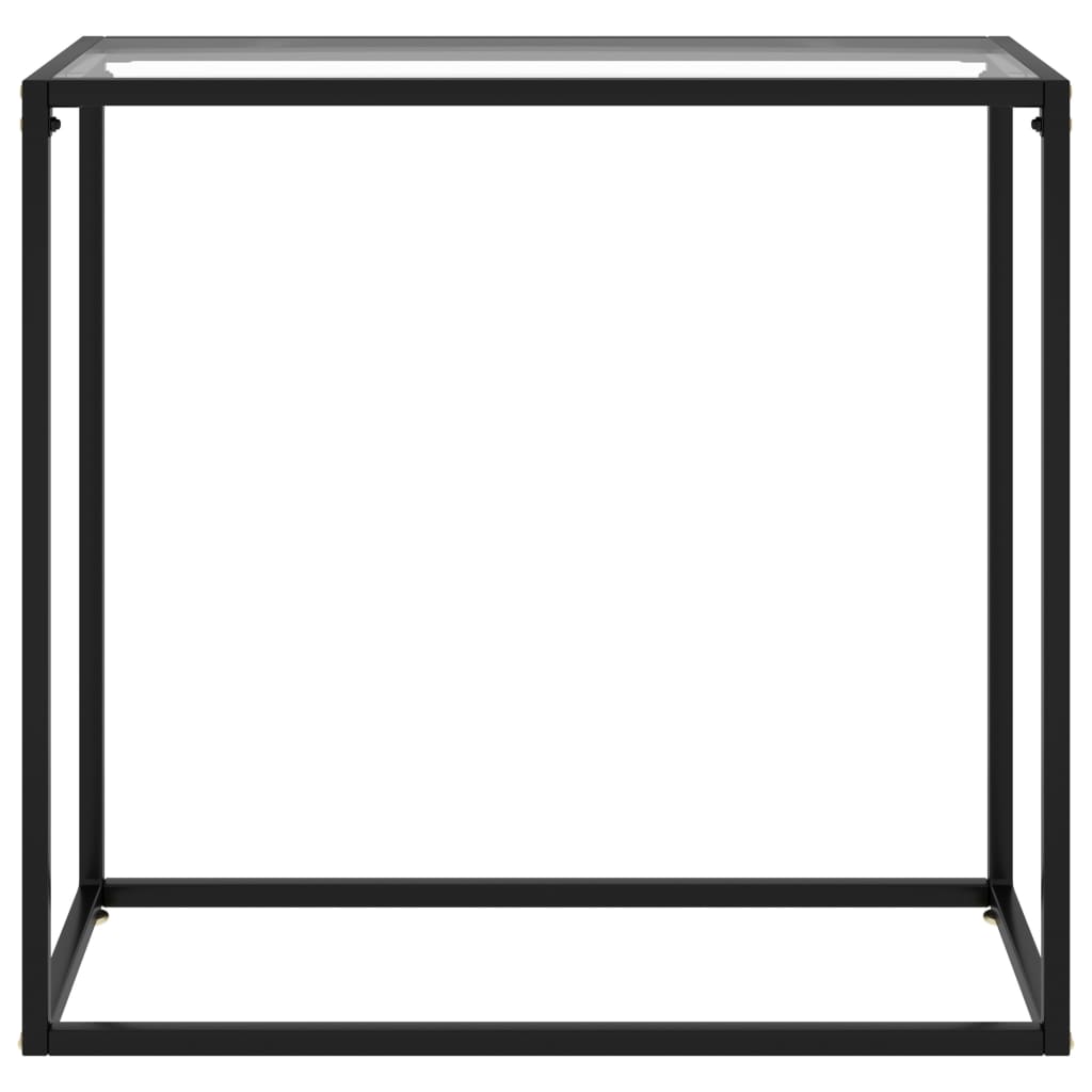 vidaXL Τραπέζι Κονσόλα Διαφανές 80 x 35 x 75 εκ. από Ψημένο Γυαλί