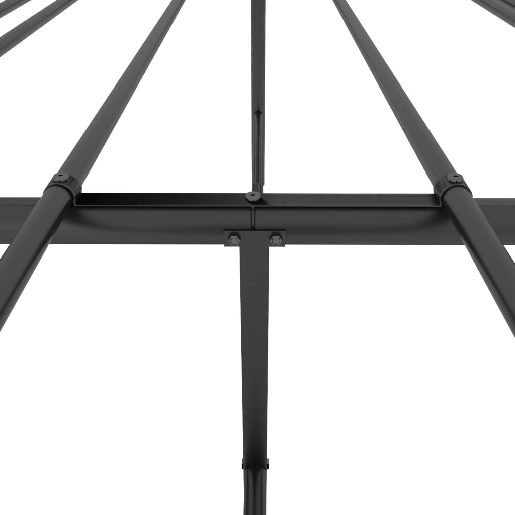 vidaXL Πλαίσιο Κρεβατιού με Κεφαλάρι Μαύρο 140 x 200 εκ. Μεταλλικό