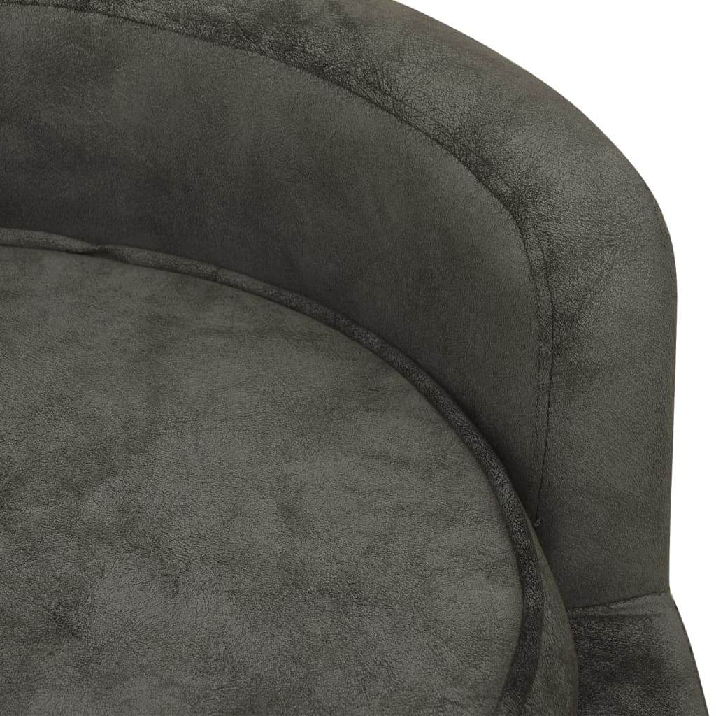 vidaXL Καναπές - Κρεβάτι Σκύλου Σκούρο Γκρι 69 x 69 x 36 εκ. Βελουτέ