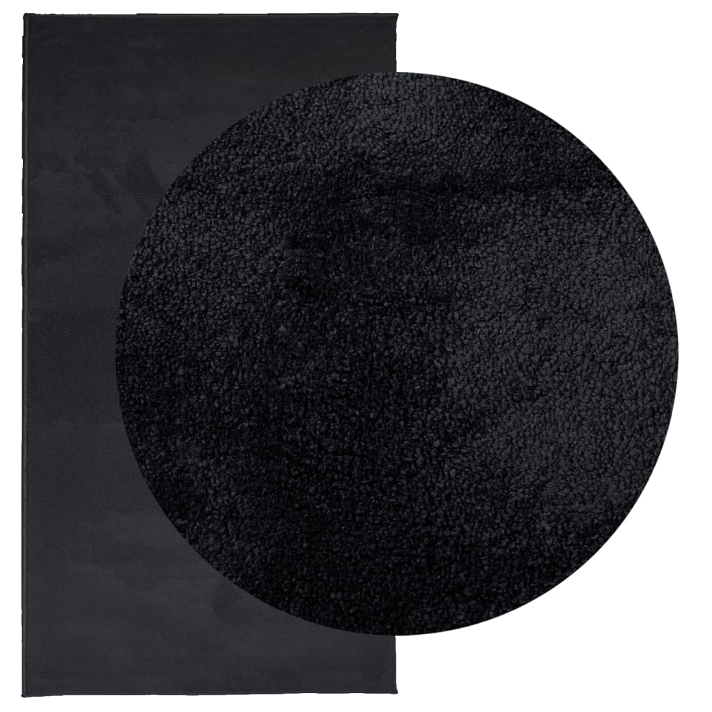 vidaXL Χαλί OVIEDO με Κοντό Πέλος Μαύρο 80 x 150 εκ.